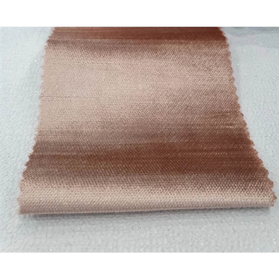 Rosegold egyszínű fényes felületű design függöny textil