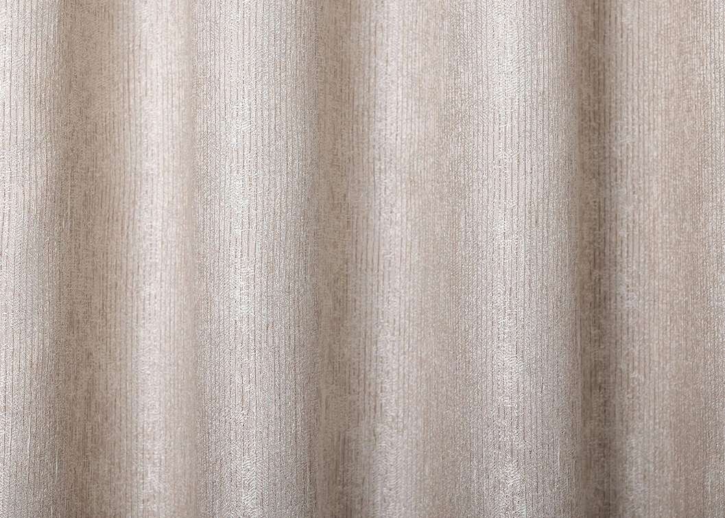 Design sötétítő függöny textil koptatott csíkos mintával fényes felülettel natúr színben