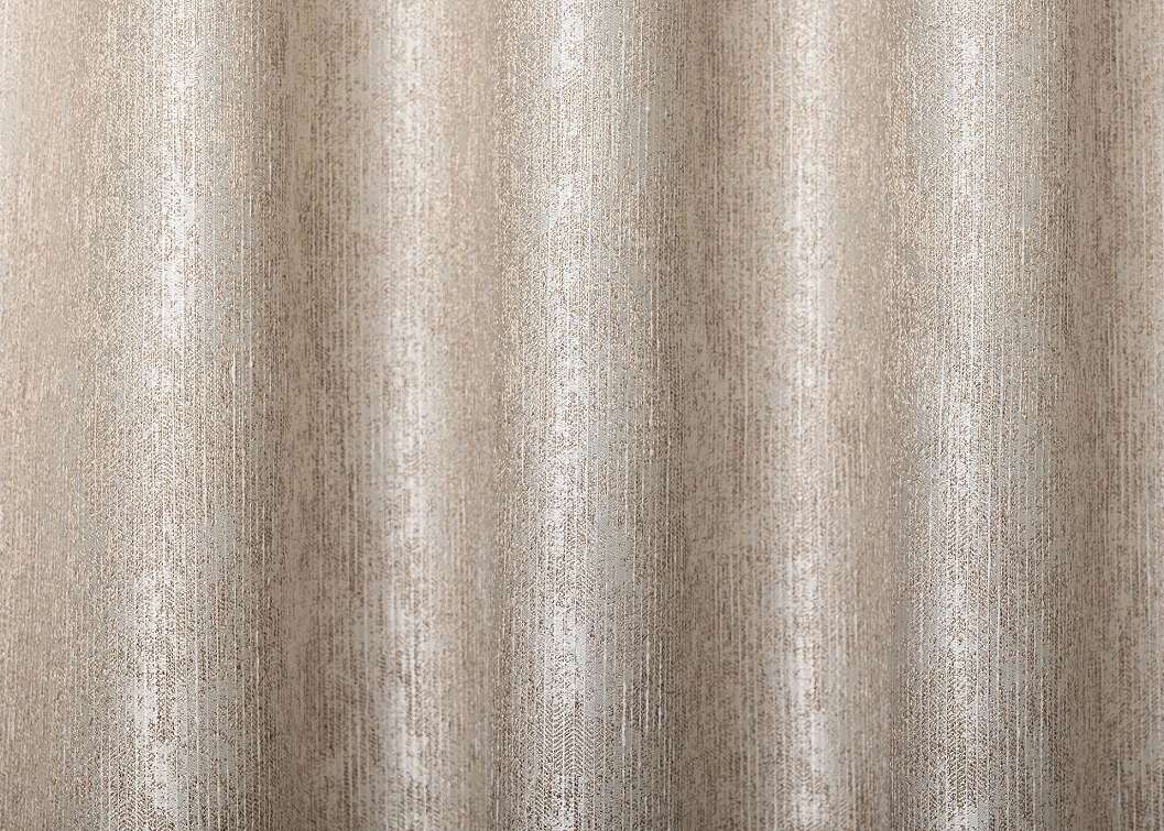 Enyhén csíkos és koptatott mintás fényes felületű sötétítő függöny textil