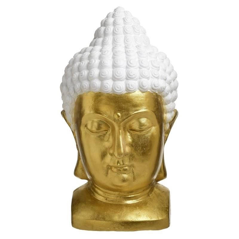 Óriás arany Buddha fej asztali dekor 50cm magas