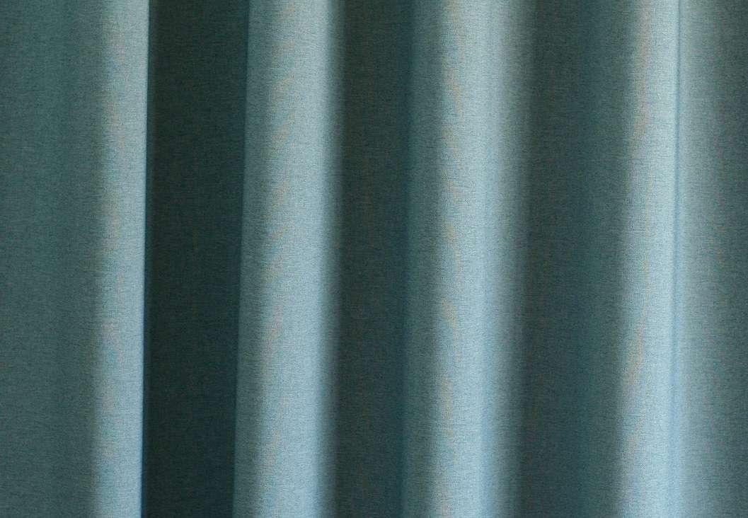 Sötétítő függöny textil textiles felüttel türkiz kék színben