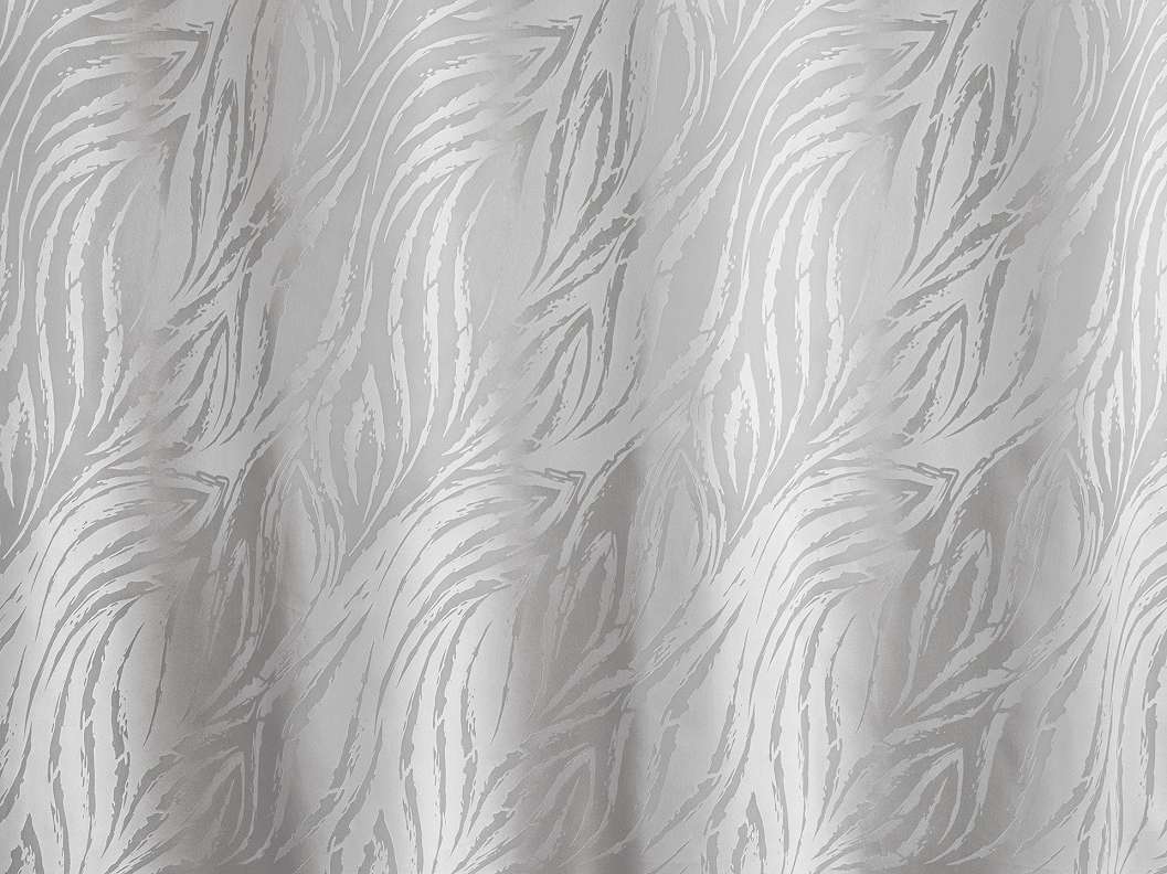 Szürke fényáteresztő függöny textil anyag hullámos mintával